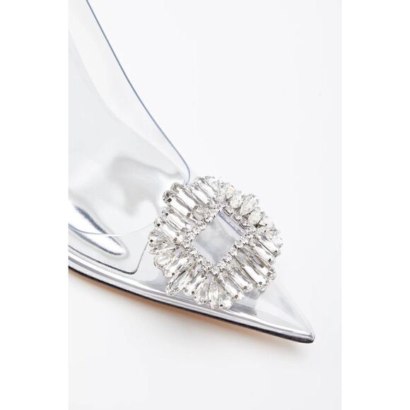 Good American Women's CINDER-F*CKING-RELLA Jeweled Stiletto Pumps Size 11.5 NEW - Picture 4 of 9